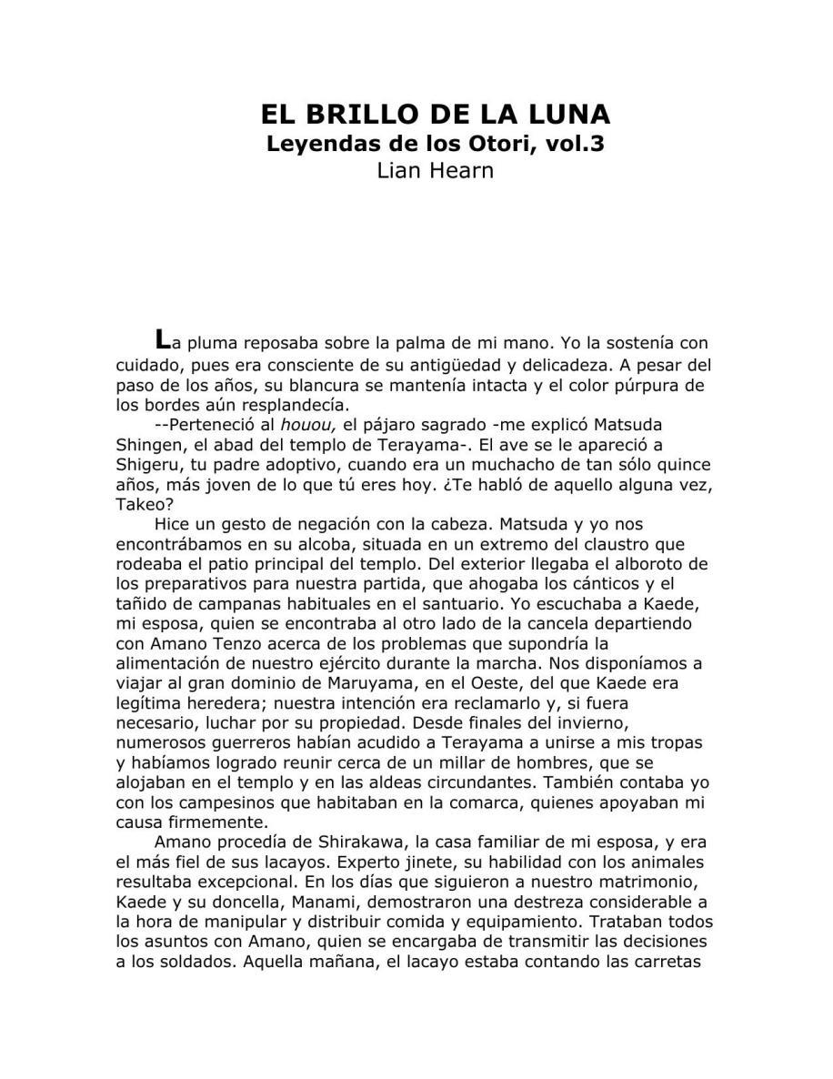 Portada de El brillo de la Luna, Leyendas Otori 03